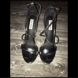 Steve Madden Sattire Strappy Metallic Heels EUC